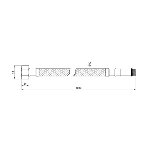 Гибкая подводка для воды Thermo Alliance Standart М10 100 см (пара) SD396W100 Гибкая подводка для воды Thermo Alliance Standart М10 100 см (пара) SD396W100