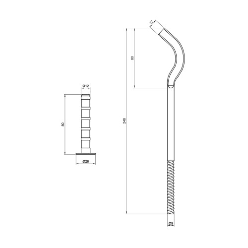 Крепеж Thermo Alliance Standart на чугунный радиатор 10х250 мм SD113250