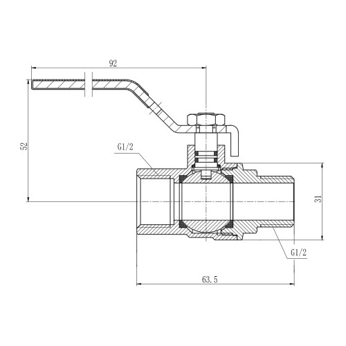Кран шаровой Thermo Alliance Forte 1/2