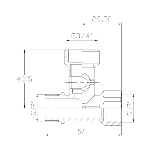 Кран приборный шаровой Thermo Alliance Forte 1/2