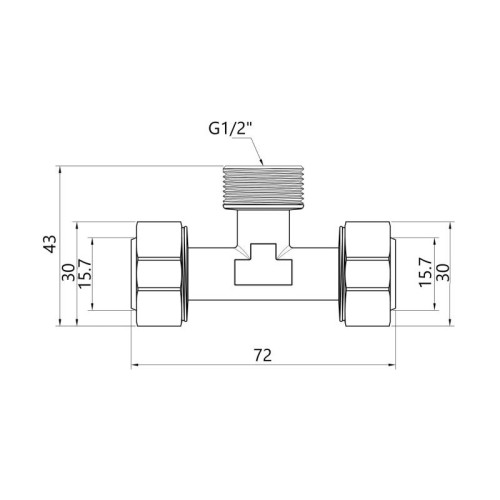 Тройник обжимной Thermo Alliance Standart 20х1/2