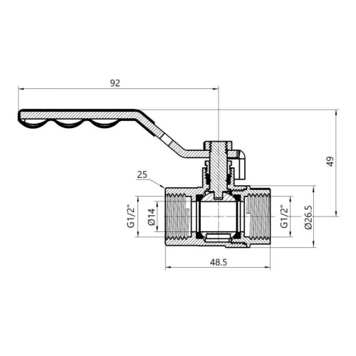 Кран шаровой Thermo Alliance Base 1/2