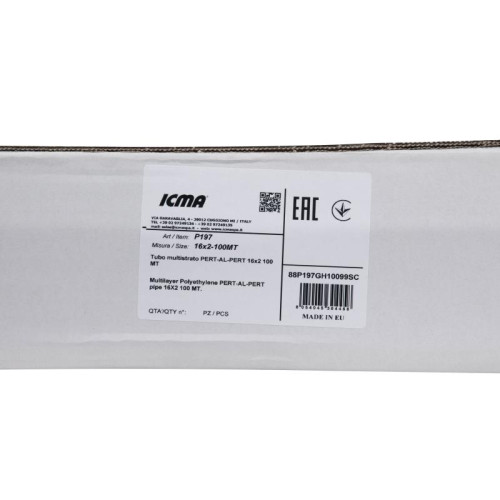 Труба PE-AL-PERT Icma 16х2 мм, 100 м №P197 Труба PE-AL-PERT Icma 16х2 мм, 100 м №P197