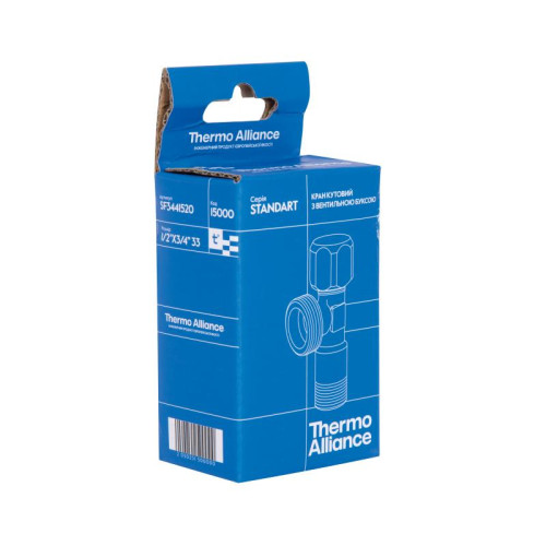 Кран угловой Thermo Alliance Standart (ручка шестигранник) с вент.буксой 1/2