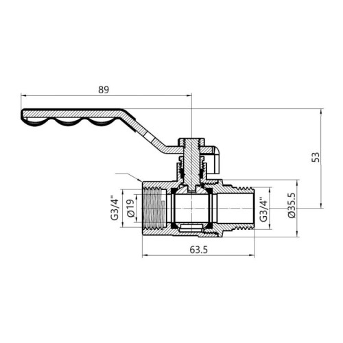 Кран шаровой Thermo Alliance Standart 3/4 Кран шаровой Thermo Alliance Standart 3/4