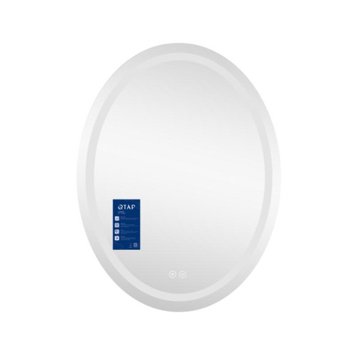 Зеркало Qtap Mideya (DC-F801) 600х800 с LED-подсветкой Touch, с антизапотеванием, диммером QT2078F801W