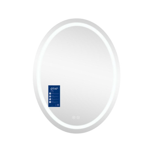 Зеркало Qtap Mideya (DC-F801) 600х800 с LED-подсветкой Touch, с антизапотеванием, диммером QT2078F801W