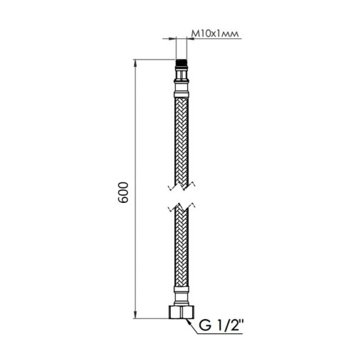 Гибкая подводка для воды Thermo Alliance Forte М10 60 см (пара) SF390W60 Гибкая подводка для воды Thermo Alliance Forte М10 60 см (пара) SF390W60
