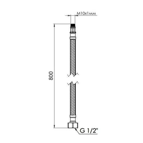 Гибкая подводка для воды Thermo Alliance Forte М10 80 см (пара) SF390W80 Гибкая подводка для воды Thermo Alliance Forte М10 80 см (пара) SF390W80