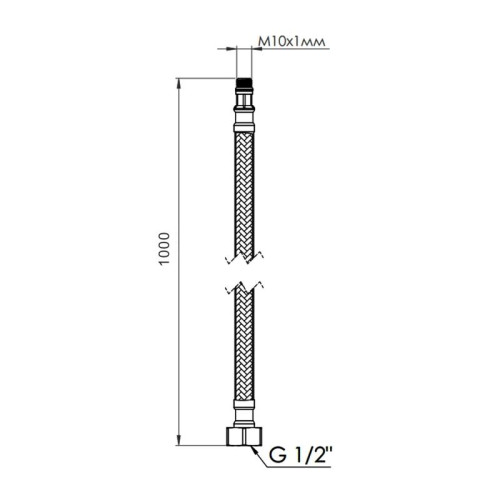 Гибкая подводка для воды Thermo Alliance Forte М10 100 см (пара) SF390W100 Гибкая подводка для воды Thermo Alliance Forte М10 100 см (пара) SF390W100