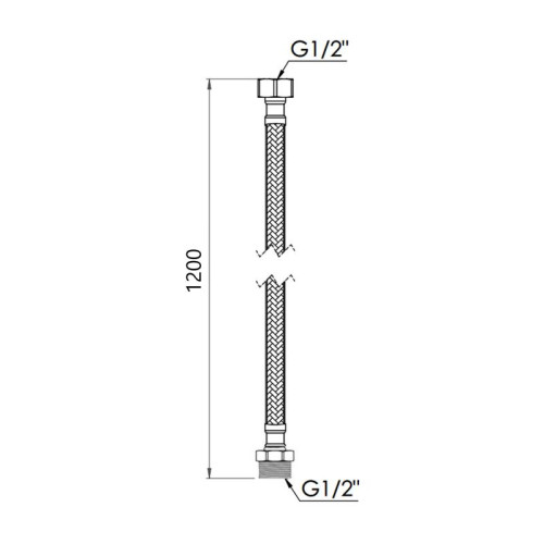 Гибкая подводка для воды Thermo Alliance Forte ВН 120 см SF392W120