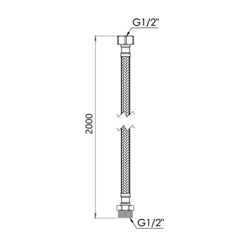Гибкая подводка для воды Thermo Alliance Forte ВН 200 см SF392W200