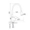 Смеситель для кухни Lidz Tani 007F3 с гибким изливом (k40) LDTAN007F3BCR37649 BCR