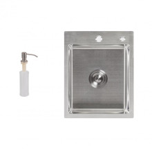 Мойка для кухни интегрированная Lidz Handmade H4050 (LDH4050BRU39258) Brushed Steel 3,0/1,0 мм Мойка для кухни интегрированная Lidz Handmade H4050 (LDH4050BRU39258) Brushed Steel 3,0/1,0 мм