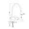 Смеситель для кухни Lidz Tani 008F3 с гибким изливом (k40) LDTAN008F3BCR39484 BCR