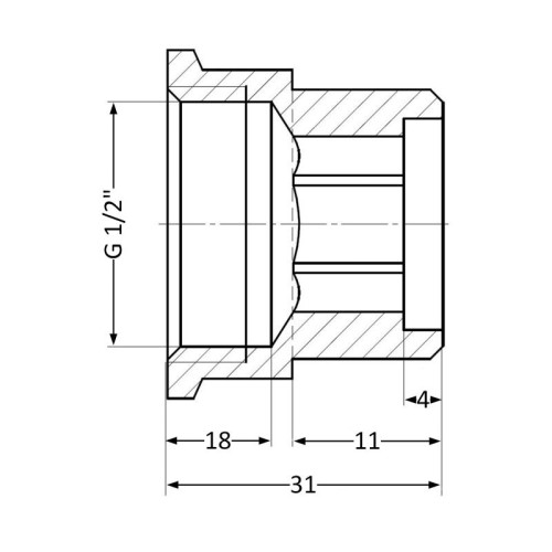 Удлинитель латунный Thermo Alliance Standart 1/2