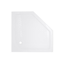 Lidz Душевой поддон DOZORCA SC90x90.LOW, низкий, пятиугольный, акриловый + ножки, диаметр слива 50 мм