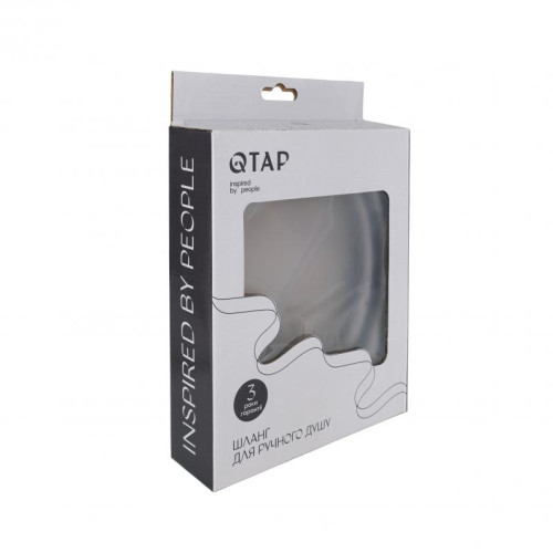 Шланг для ручного душа Qtap Hadice 1600 мм прямоугольный QTHADPVCSQ160B Black Matt Шланг для ручного душа Qtap Hadice 1600 мм прямоугольный QTHADPVCSQ160B Black Matt