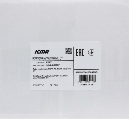 Труба PE-AL-PERT Icma 16х2 мм, 200 м №P197 Труба PE-AL-PERT Icma 16х2 мм, 200 м №P197