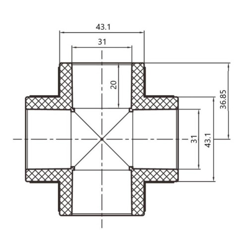 Крестовина PPR Thermo Alliance 32 Крестовина PPR Thermo Alliance 32