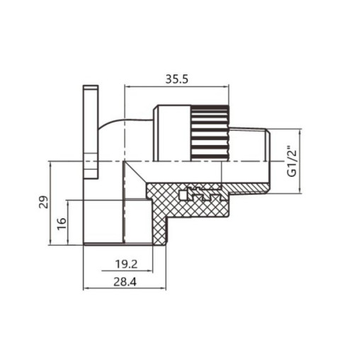 Кутик PPR Thermo Alliance настінний 20х1/2 Кутик PPR Thermo Alliance настінний 20х1/2