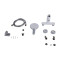 Смеситель для ванны Qtap Jay (c душевым гарнитуром) QTJAY259CRW45553 Chrome/White