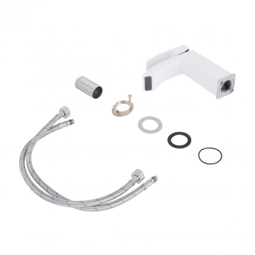 Смеситель для раковины Qtap Swan Cascada QTSWA270CRW45568 Chrome/White