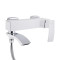 Смеситель для ванны Qtap Swan Cascada с поворотным изливом (c душевым гарнитуром) QTSWA260CRW45569 Chrome/White