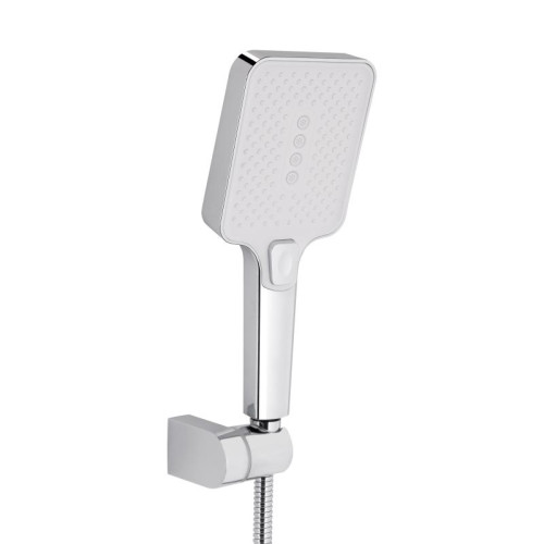 Смеситель для ванны Qtap Swan Cascada с поворотным изливом (c душевым гарнитуром) QTSWA260CRW45569 Chrome/White