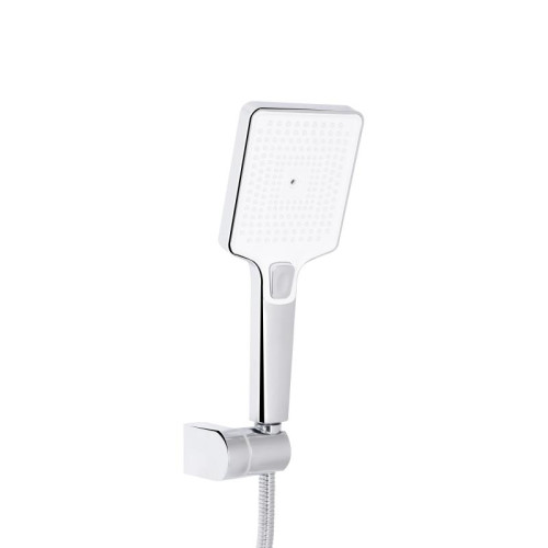 Смеситель для ванны Qtap Presto с длинным поворотным изливом (c душевым гарнитуром) QTPRE2601CRW45578 Chrome/White