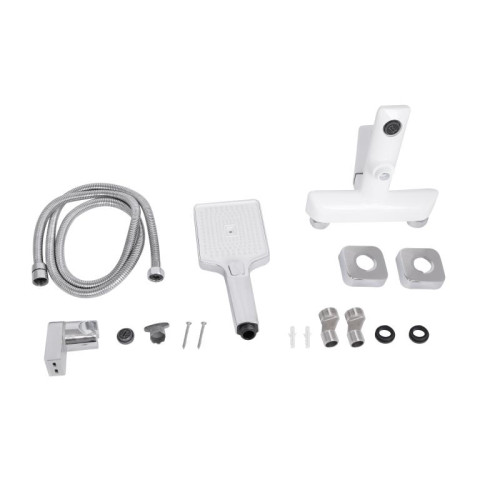 Смеситель для ванны Qtap Presto (c душевым гарнитуром) QTPRE259CRW45579 Chrome/White