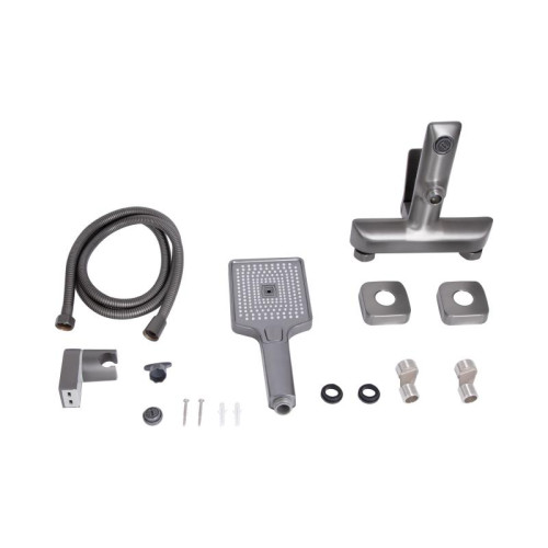 Смеситель для ванны Qtap Presto (c душевым гарнитуром) QTPRE259GRP45584 Gunmetal Black