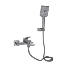 Смеситель для ванны Qtap Presto (c душевым гарнитуром) QTPRE259GRP45584 Gunmetal Black Смеситель для ванны Qtap Presto (c душевым гарнитуром) QTPRE259GRP45584 Gunmetal Black
