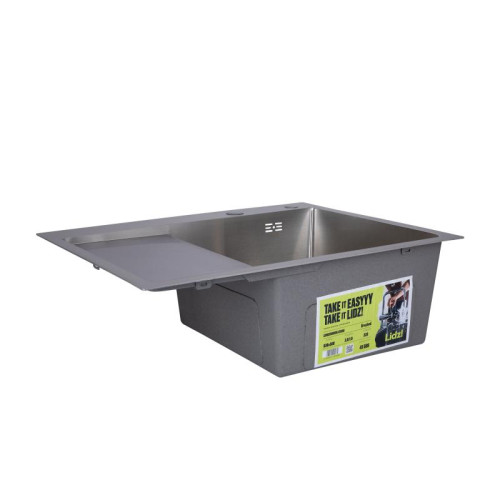 Мойка для кухни интегрированная Lidz Handmade H6350L крыло слева (LDH6350BRUL45588) Brushed Steel 3,0/1,0 мм Мойка для кухни интегрированная Lidz Handmade H6350L крыло слева (LDH6350BRUL45588) Brushed Steel 3,0/1,0 мм