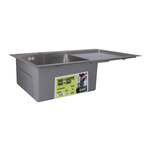 Мойка для кухни интегрированная Lidz Handmade H7849R крыло справа (LDH7849BRUR45591) Brushed Steel 3,0/1,0 мм