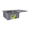 Мойка для кухни интегрированная Lidz Handmade H7849R крыло справа (LDH7849BRUR45591) Brushed Steel 3,0/1,0 мм