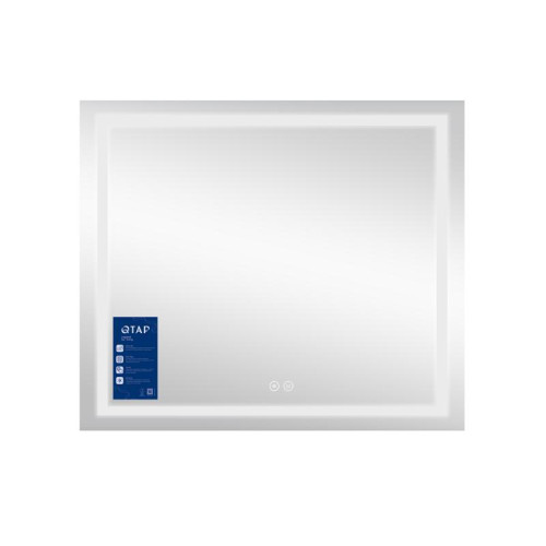 Зеркало Qtap Mideya (MI1) 800х700 с LED-подсветкой Touch, с антизапотеванием, с диммером QT2078NCF8070W
