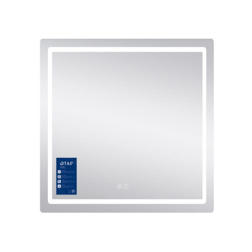 Зеркало Qtap Mideya 800x800 с LED-подсветкой Touch, с антизапотеванием, диммером QT2078NCF8080W Зеркало Qtap Mideya 800x800 с LED-подсветкой Touch, с антизапотеванием, диммером QT2078NCF8080W