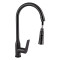 Смеситель для кухни Qtap Vlasta New с выдвижным изливом QTVLA344GMB45647 Gunmetal Black PVD