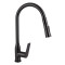 Смеситель для кухни Qtap Vlasta New с выдвижным изливом QTVLA344GMB45647 Gunmetal Black PVD