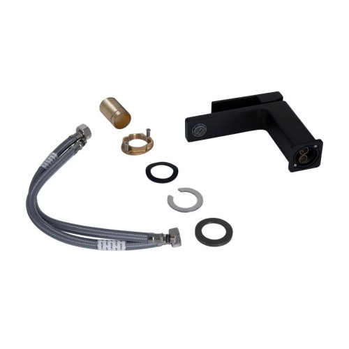 Смеситель для раковины Qtap Gemini QTGEM270BLM45674 Black Matt Смеситель для раковины Qtap Gemini QTGEM270BLM45674 Black Matt