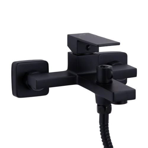 Смеситель для ванны Qtap Gemini (c душевым гарнитуром) QTGEM259BLM45682 Black Matt Смеситель для ванны Qtap Gemini (c душевым гарнитуром) QTGEM259BLM45682 Black Matt