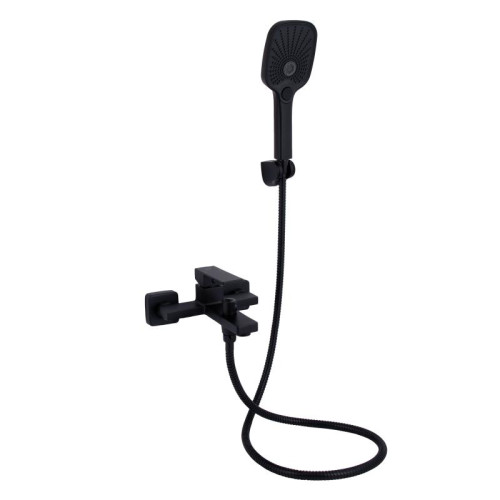 Смеситель для ванны Qtap Gemini (c душевым гарнитуром) QTGEM259BLM45682 Black Matt Смеситель для ванны Qtap Gemini (c душевым гарнитуром) QTGEM259BLM45682 Black Matt