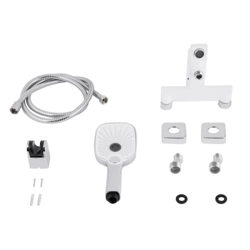 Смеситель для ванны Qtap Gemini (c душевым гарнитуром) QTGEM259CRW45683 Chrome/White Смеситель для ванны Qtap Gemini (c душевым гарнитуром) QTGEM259CRW45683 Chrome/White