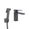 Смеситель для раковины Qtap Gemini (с гигиеническим душем) QTGEM272GMB45692 Gunmetal Black PVD