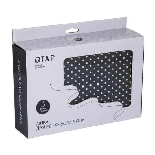 Лейка для верхнего душа Qtap Hlavova 300x200 мм прямоугольная QTHLA107BLM45783 Black Matt Лейка для верхнего душа Qtap Hlavova 300x200 мм прямоугольная QTHLA107BLM45783 Black Matt