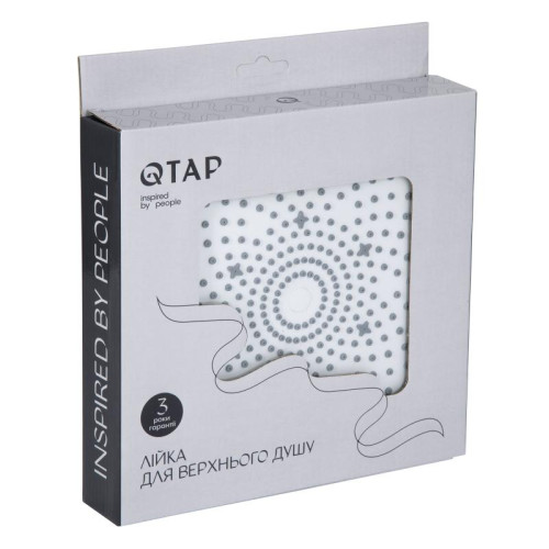 Лейка для верхнего душа Qtap Hlavova D 230 мм округлая QTHLA107CRM45787 Chrome/White