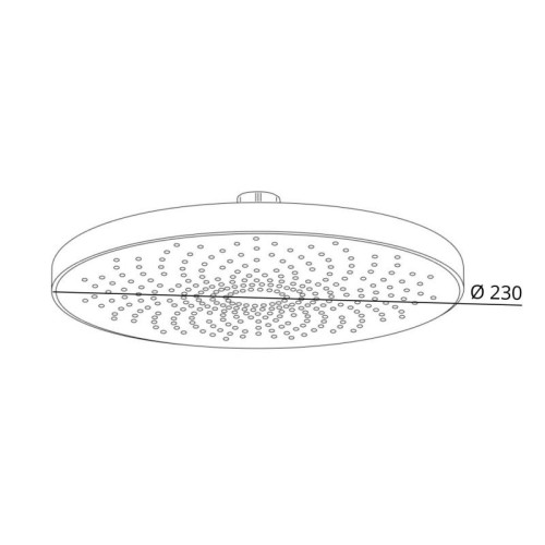 Лейка для верхнего душа Qtap Hlavova D 230 мм округлая QTHLA107BLM45788 Black Matt