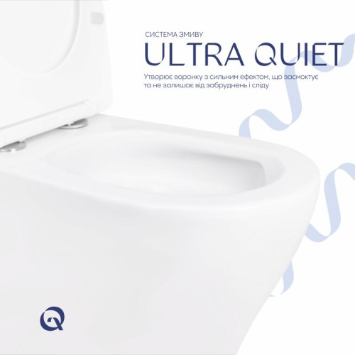 Унитаз-компакт Qtap Cardinal Ultra Quiet безободковый с сиденьем Soft-close QT04222168AUQ3W Унитаз-компакт Qtap Cardinal Ultra Quiet безободковый с сиденьем Soft-close QT04222168AUQ3W