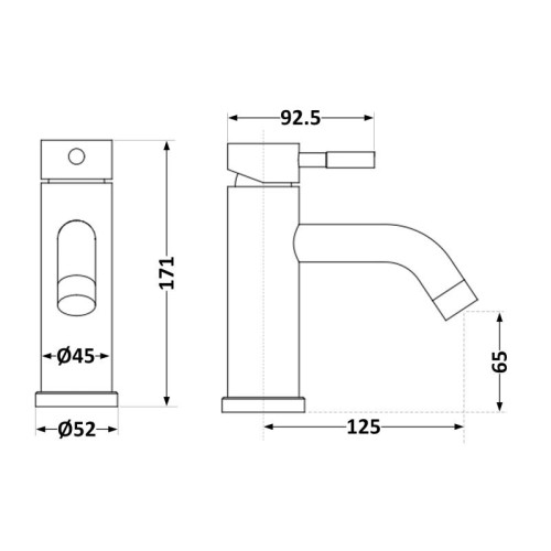 Смеситель для раковины Lidz Aria 0011F (k35) LDARI0011FNKS46091 Nickel